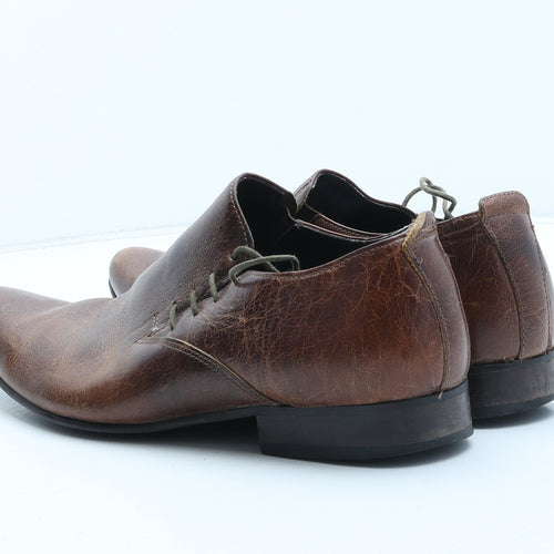 Linea Mens Brown Leather Monk Dress UK 7