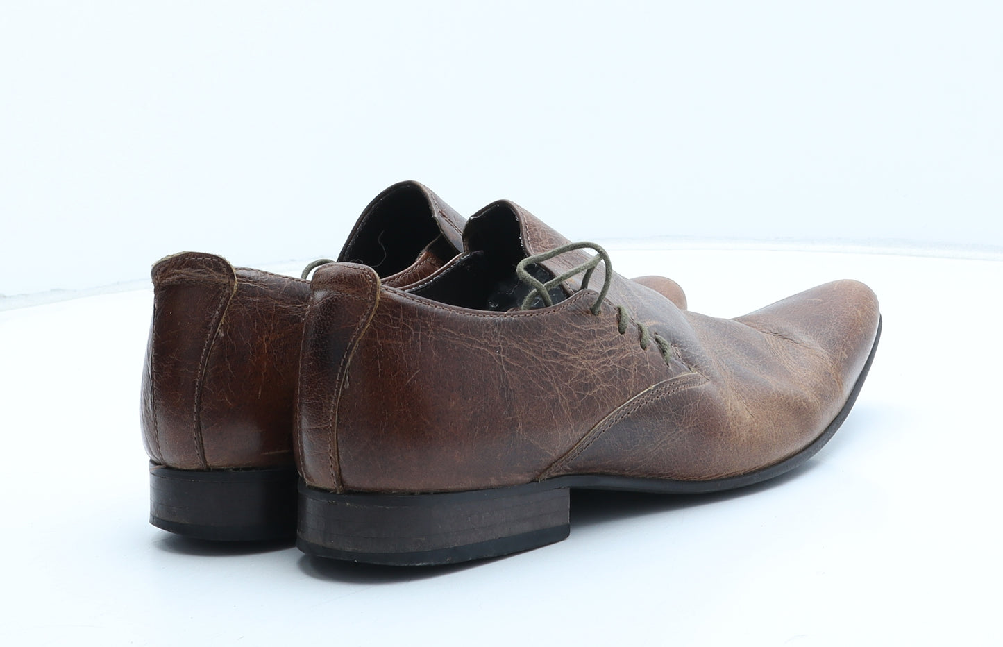 Linea Mens Brown Leather Monk Dress UK 7