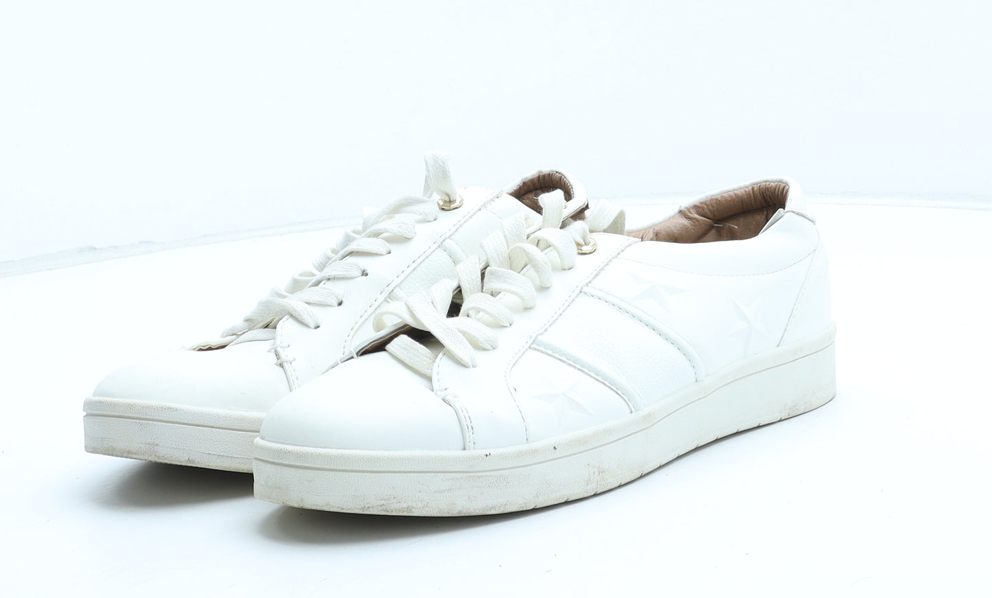 River Island Womens White Synthetic Trainer UK
