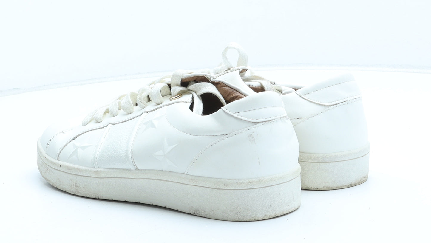 River Island Womens White Synthetic Trainer UK