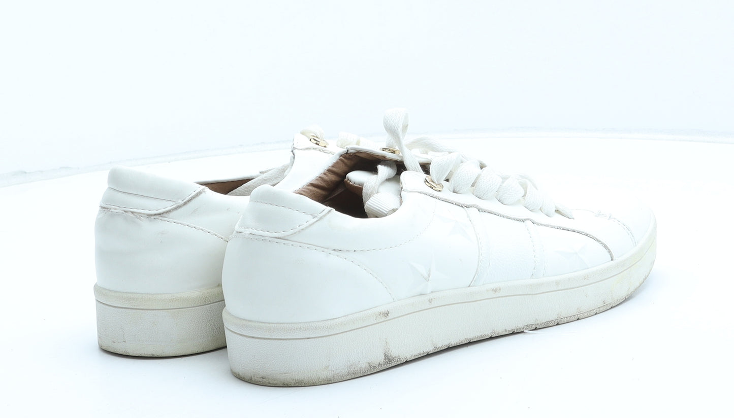 River Island Womens White Synthetic Trainer UK