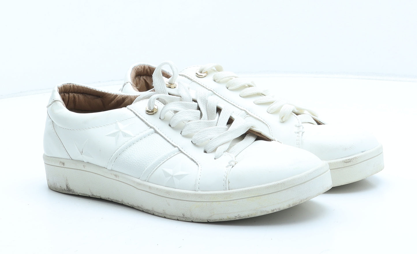 River Island Womens White Synthetic Trainer UK