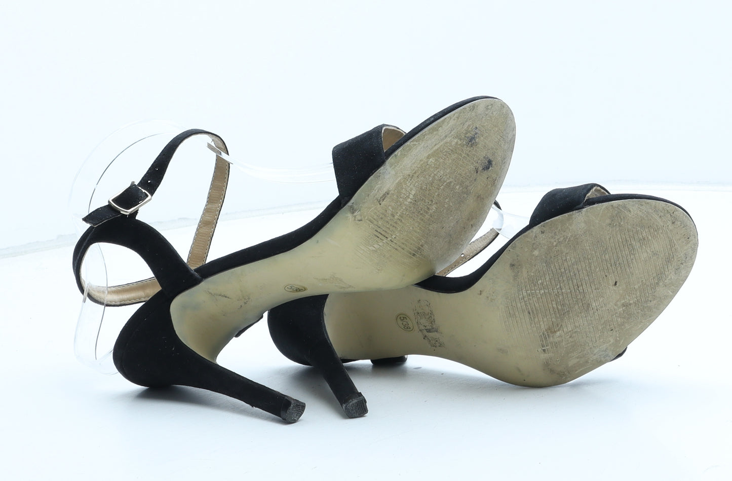 Fiore Womens Black Synthetic Strappy Heel UK