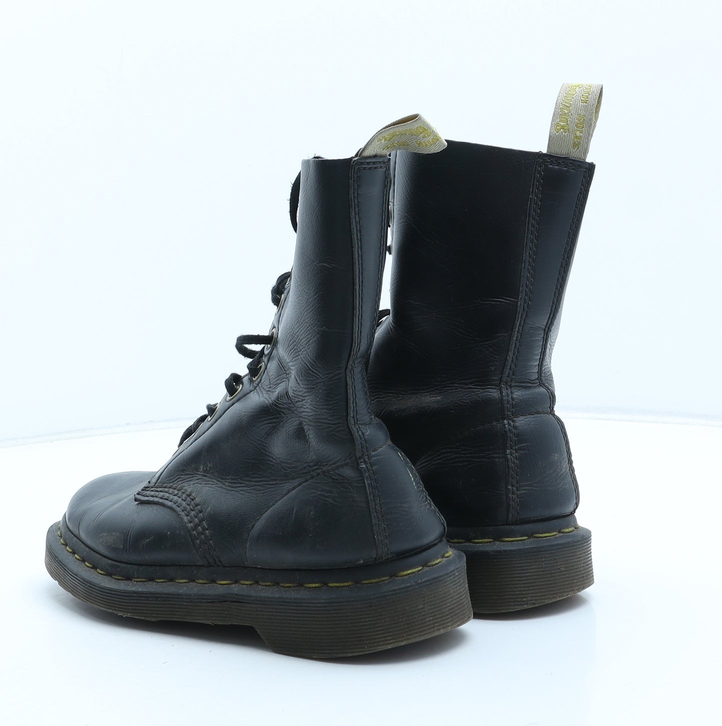 Dr. Martens Womens Black Leather Biker Boot UK