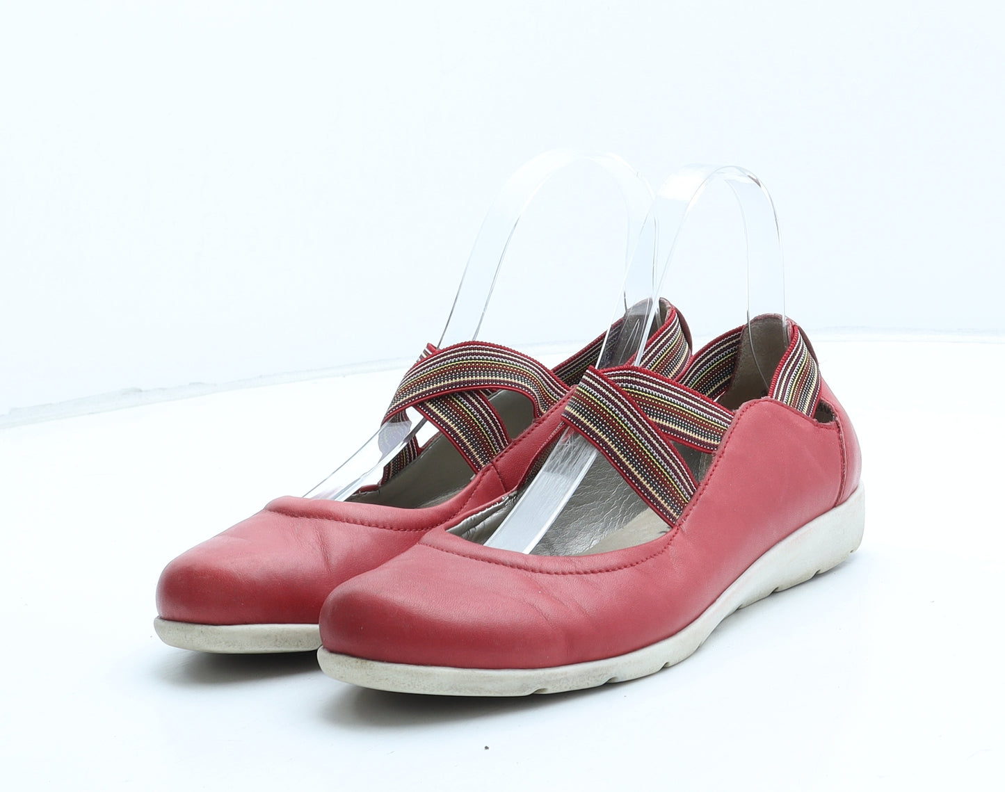 Remote Soft Womens Red Leather Slip On Casual UK