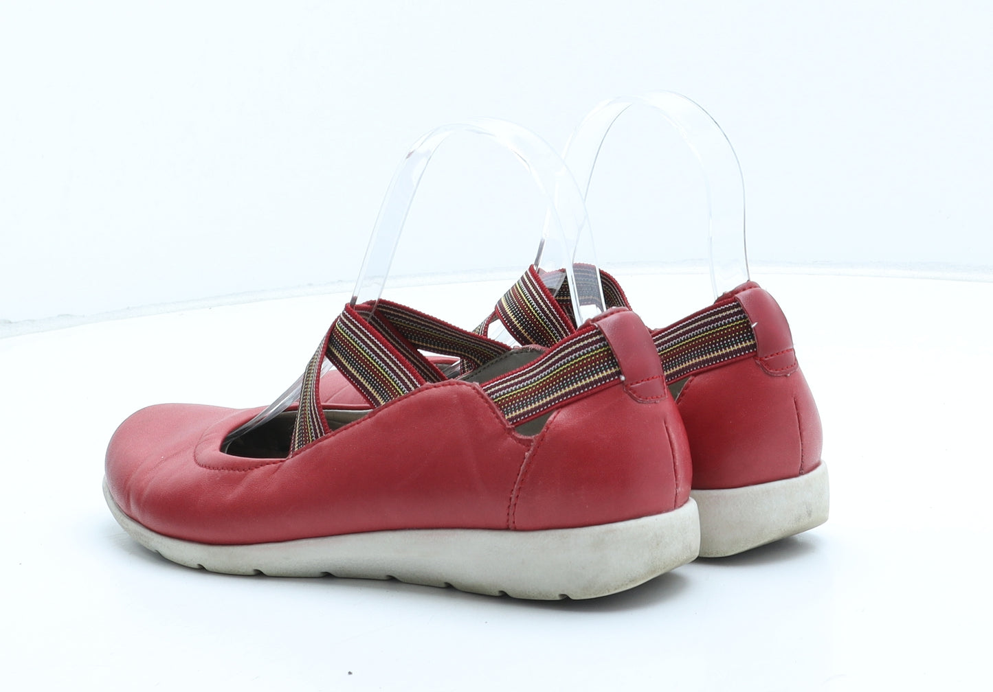 Remote Soft Womens Red Leather Slip On Casual UK
