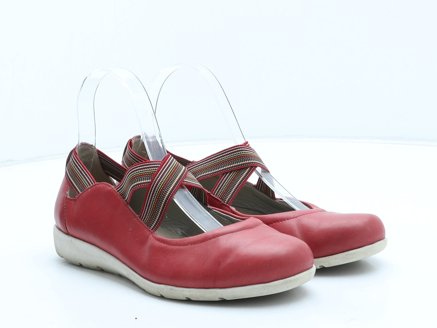 Remote Soft Womens Red Leather Slip On Casual UK