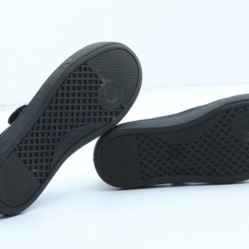 George Girls Black Synthetic Mary Jane Flat UK 10 - Heart Detail