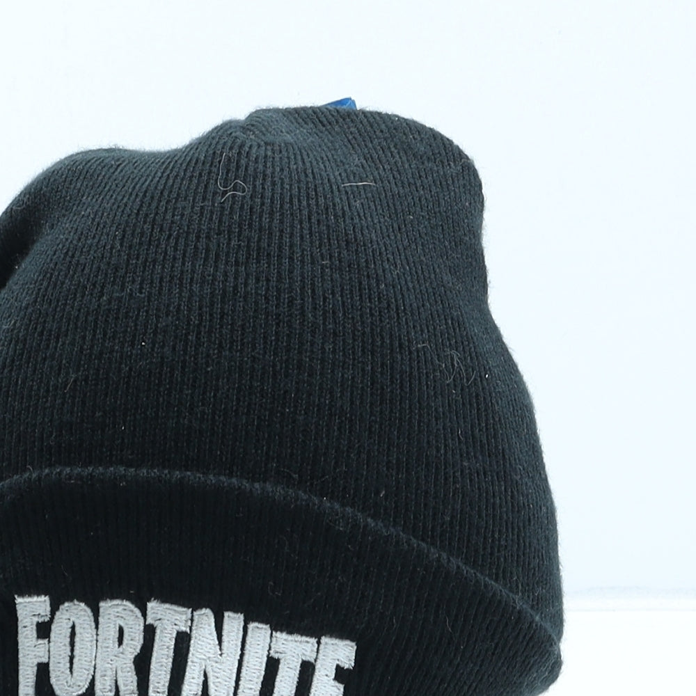 Fortnite Boys Black Acrylic Beanie One Size