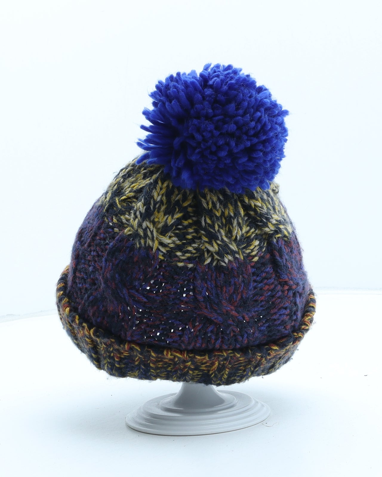 Primark Boys Multicoloured Colourblock Acrylic Bobble Hat One Size