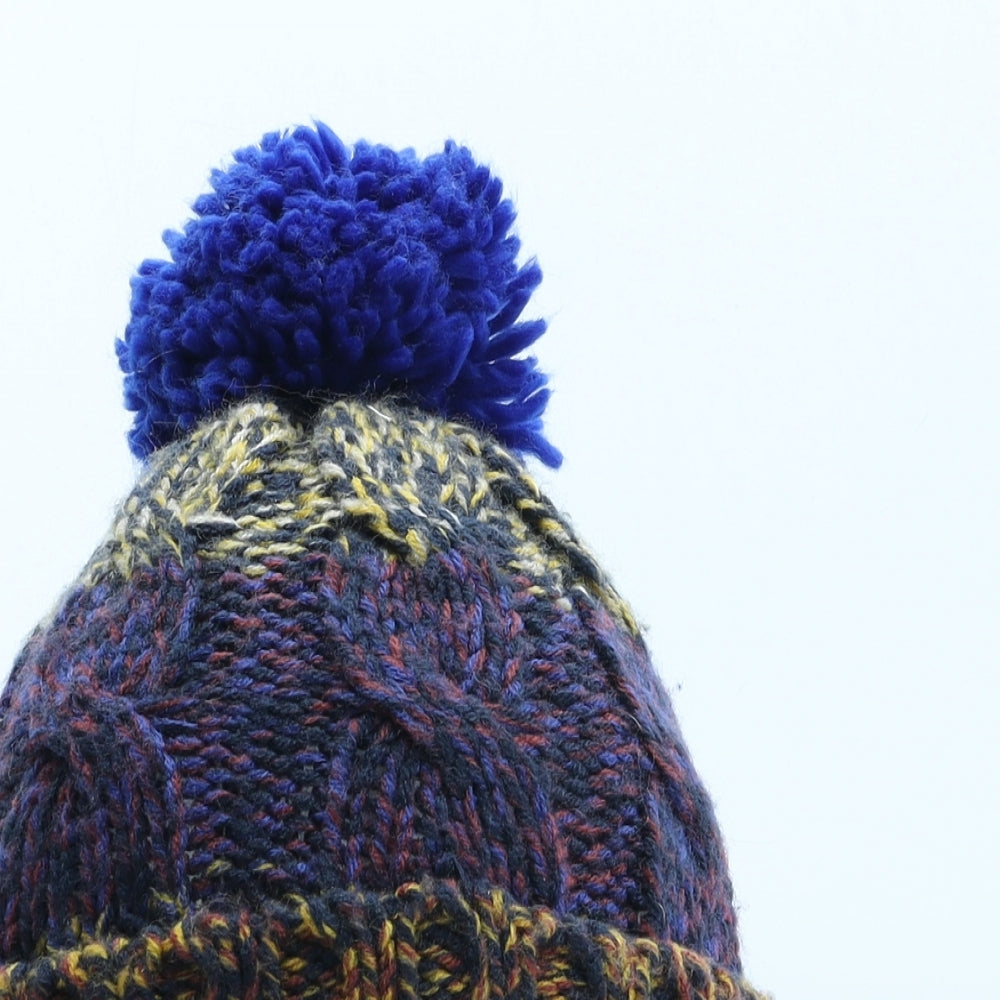 Primark Boys Multicoloured Colourblock Acrylic Bobble Hat One Size