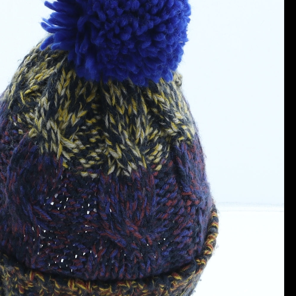 Primark Boys Multicoloured Colourblock Acrylic Bobble Hat One Size