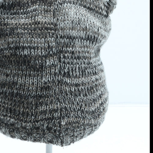 Preworn Girls Grey Acrylic Beanie One Size - Racoon