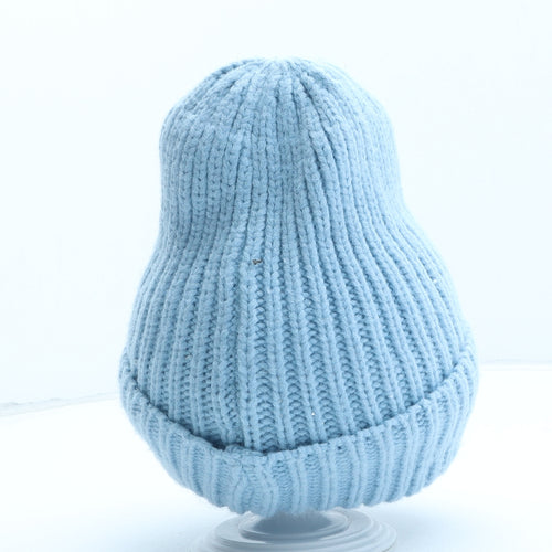 Primark Womens Blue Acrylic Beanie One Size