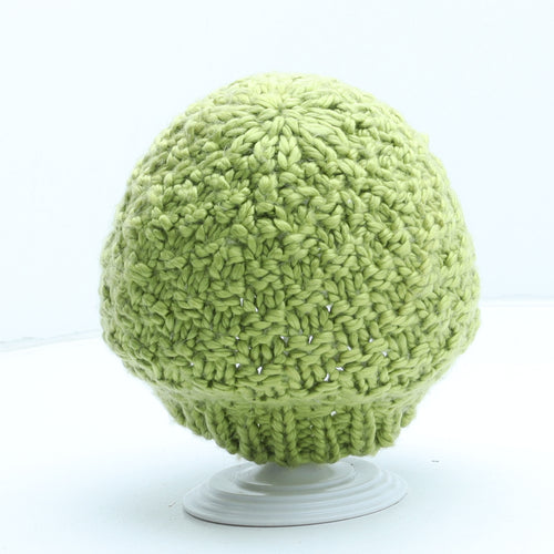 F&F Womens Green Acrylic Beanie One Size