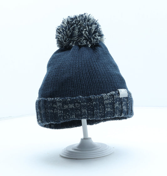 Trespass Boys Blue Acrylic Bobble Hat One Size - UK Size 5-7 Years