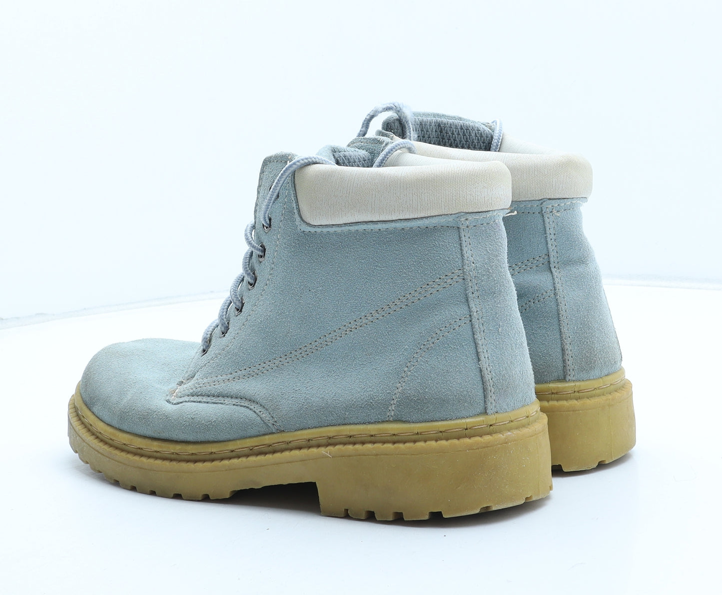 Mx2 Womens Blue Suede Combat Boot UK