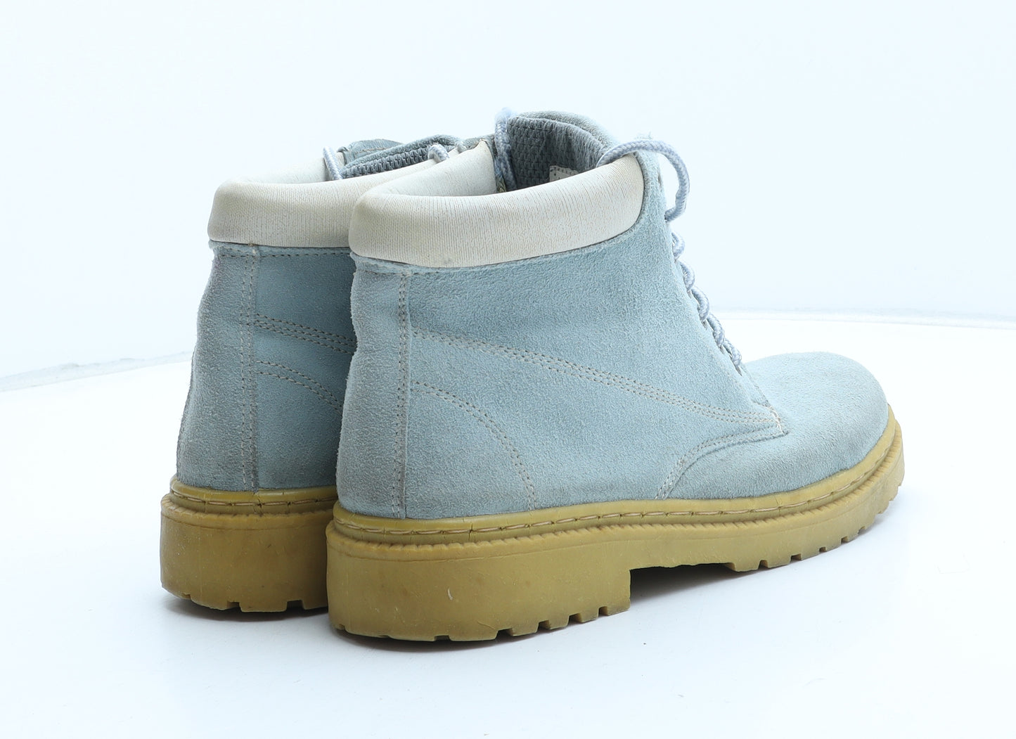 Mx2 Womens Blue Suede Combat Boot UK