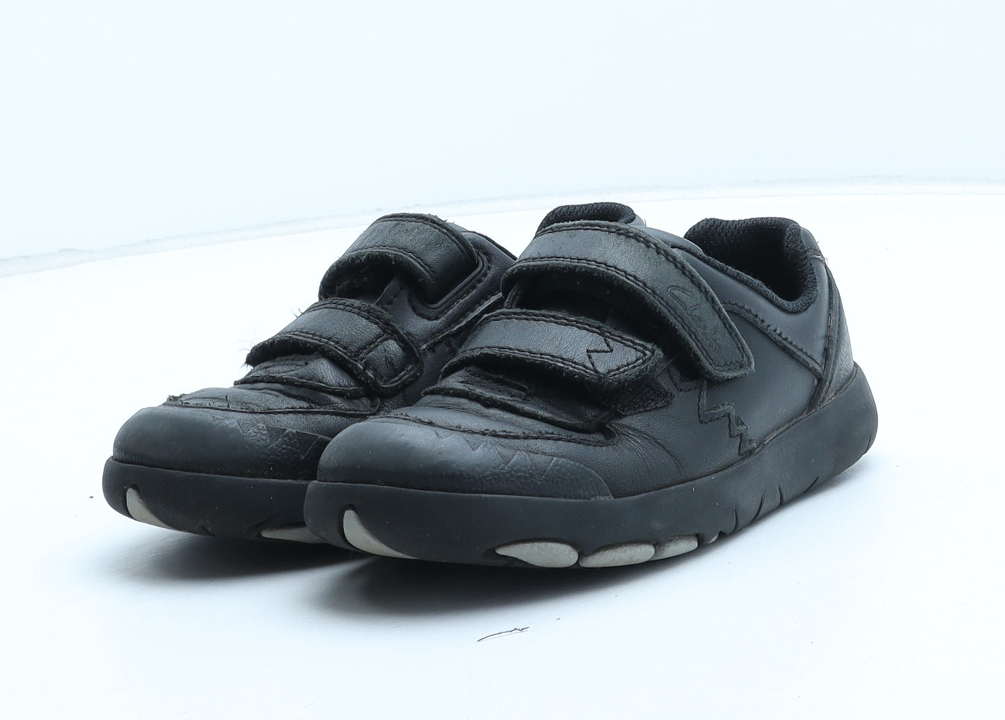 Clarks Boys Black Synthetic Trainer UK 11.5