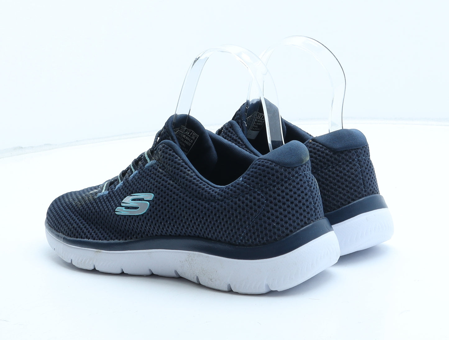 Skechers Womens Blue Synthetic Trainer UK