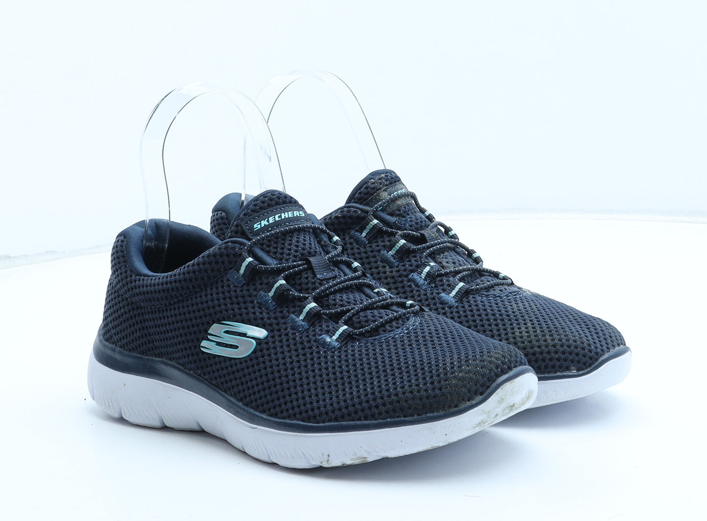 Skechers Womens Blue Synthetic Trainer UK