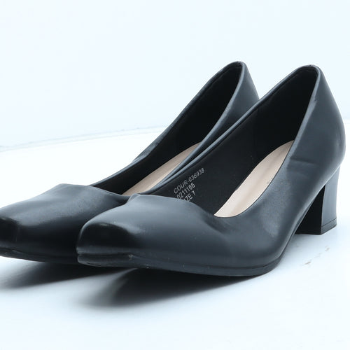 Preworn Womens Black Synthetic Court Heel UK