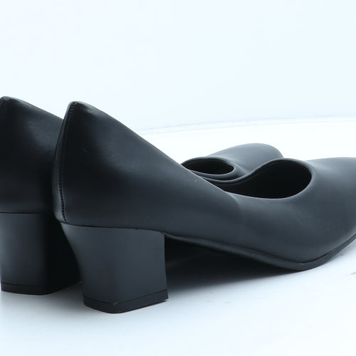 Preworn Womens Black Synthetic Court Heel UK