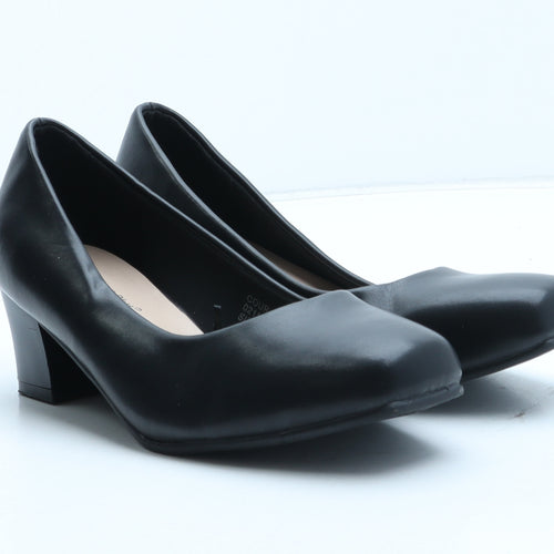 Preworn Womens Black Synthetic Court Heel UK