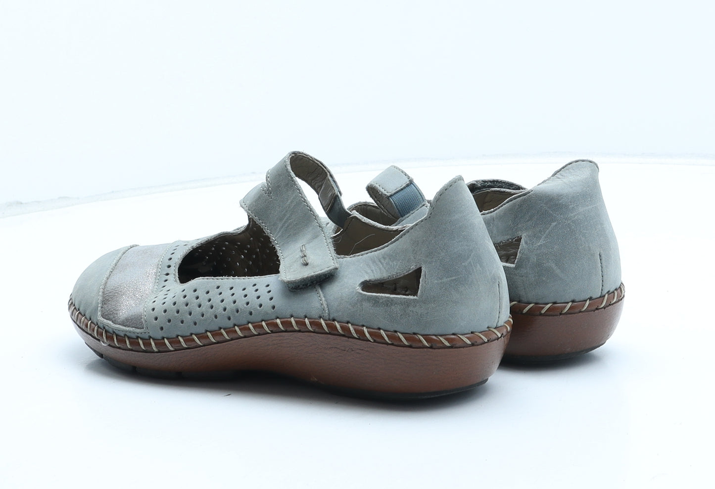 Reiker Womens Green Leather Slip On Casual UK