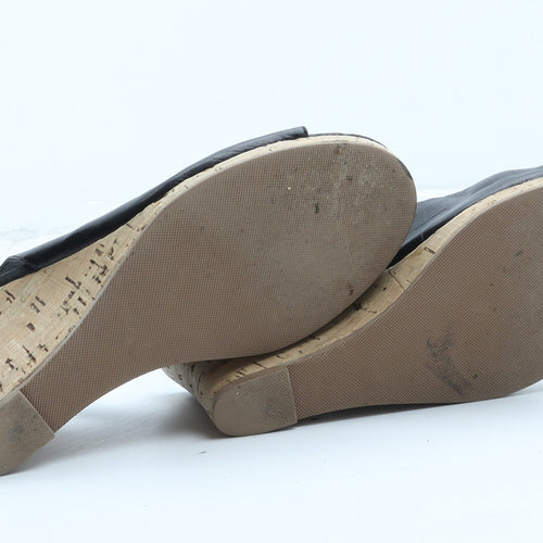 Preworn Womens Black Synthetic Slingback Heel UK