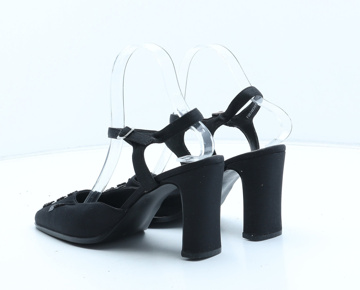 Louis Gianni Womens Black Synthetic Slingback Heel UK