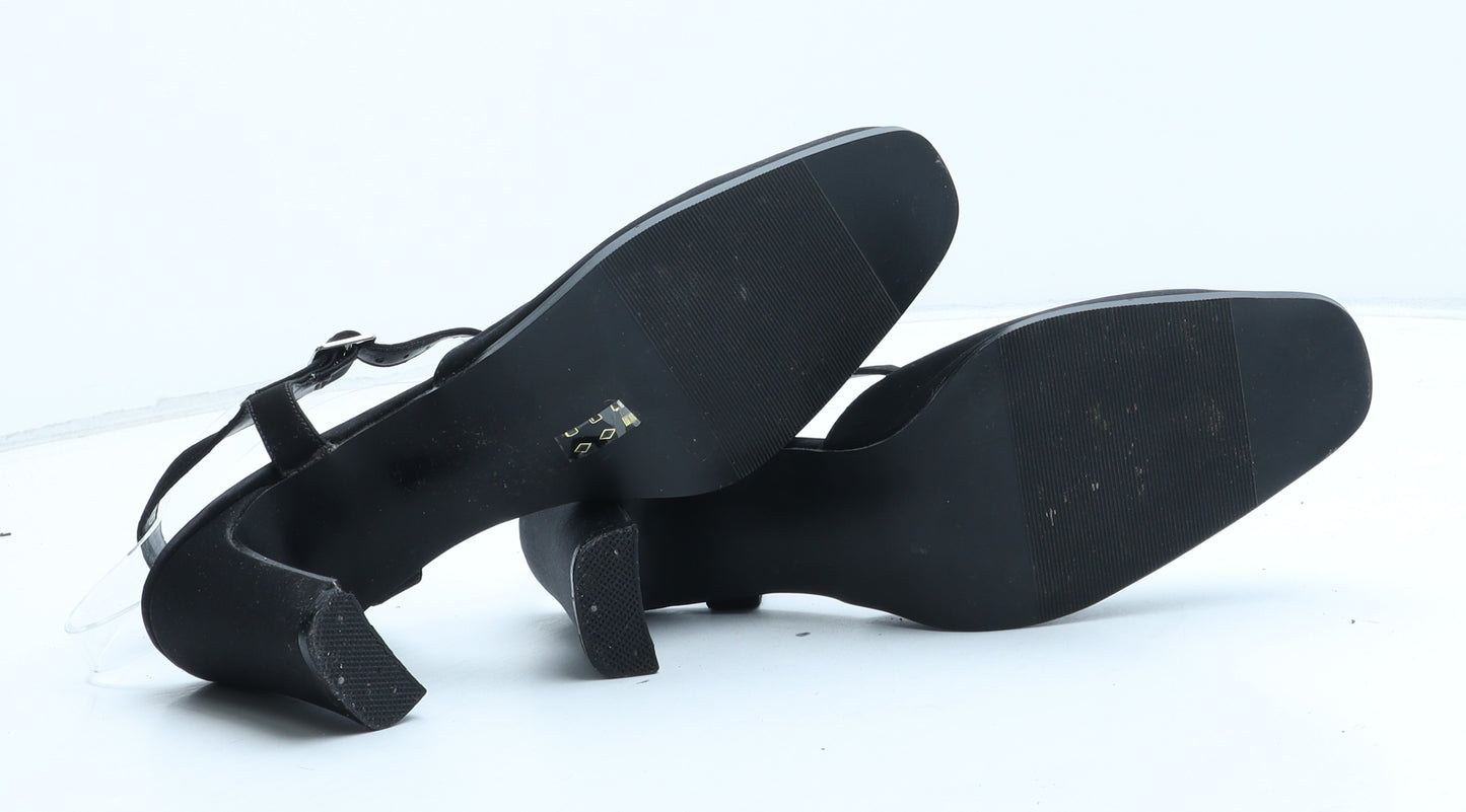 Louis Gianni Womens Black Synthetic Slingback Heel UK