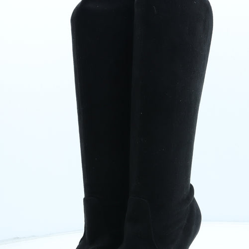 Preworn Womens Black Synthetic Bootie Boot UK