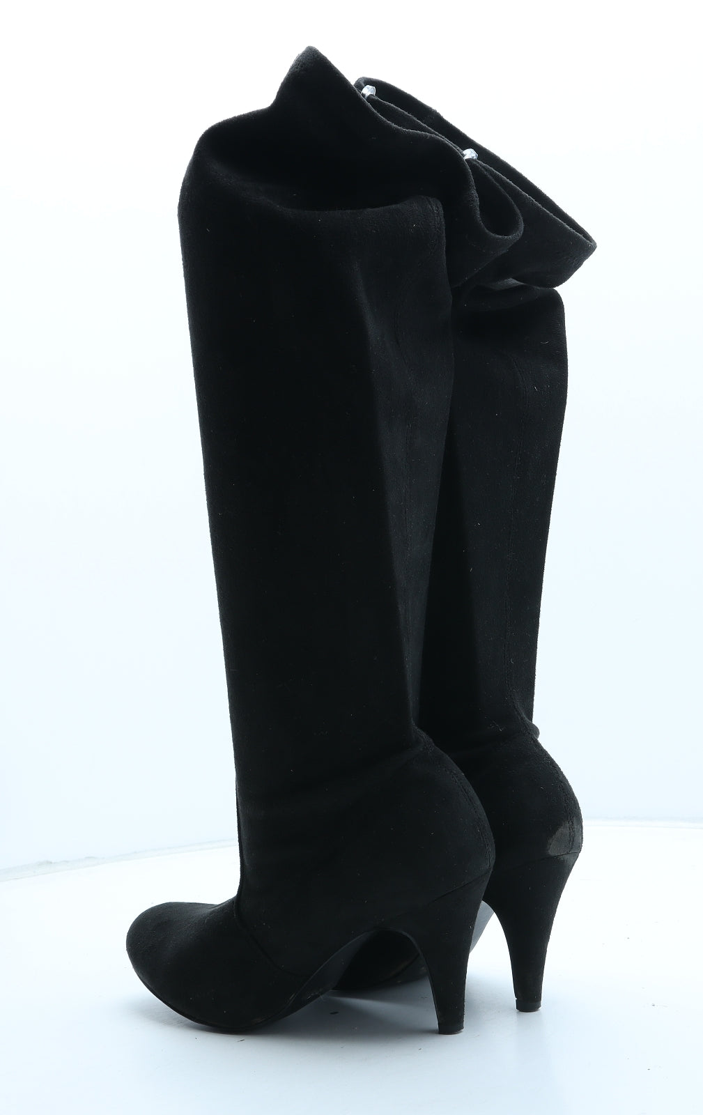 Preworn Womens Black Synthetic Bootie Boot UK