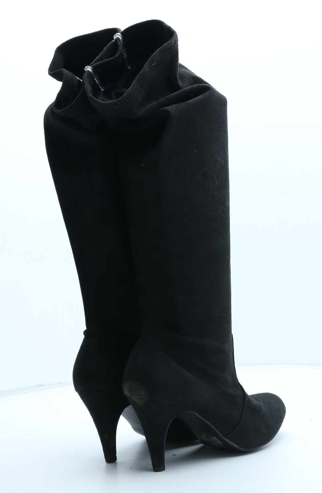 Preworn Womens Black Synthetic Bootie Boot UK