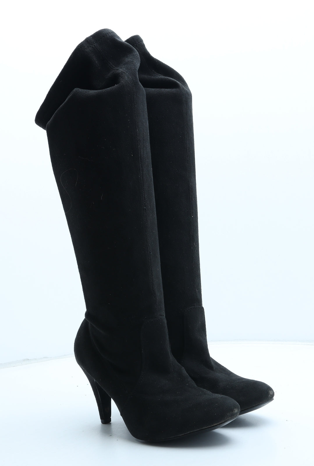 Preworn Womens Black Synthetic Bootie Boot UK