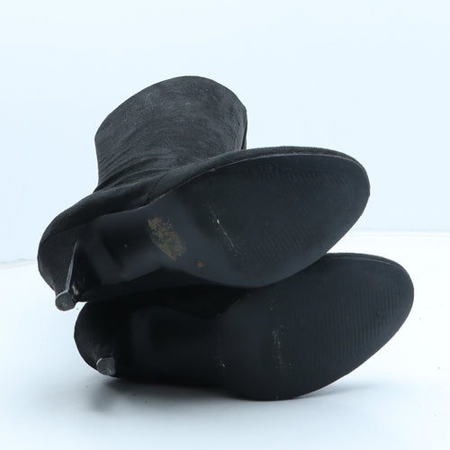 Preworn Womens Black Synthetic Bootie Boot UK