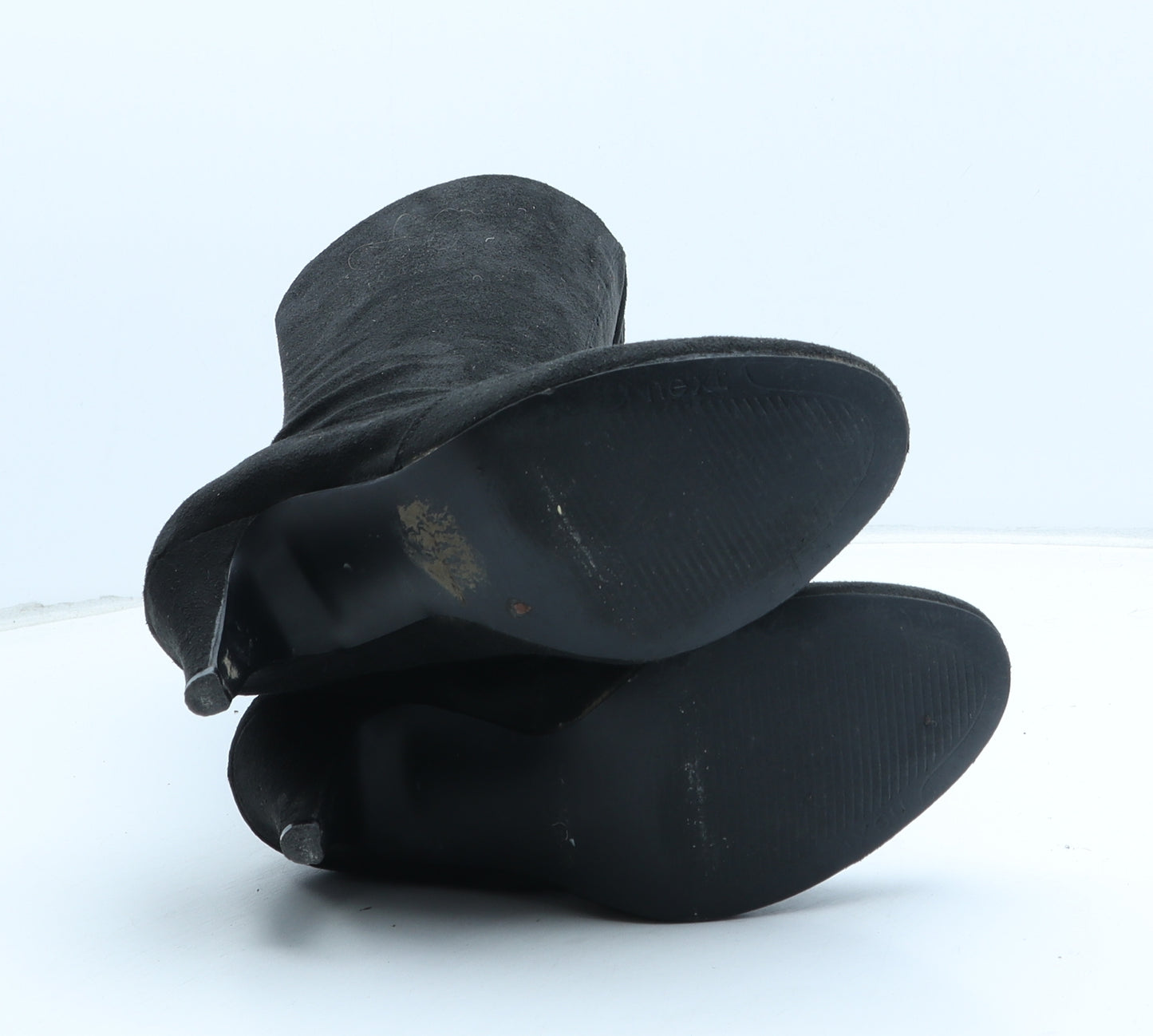 Preworn Womens Black Synthetic Bootie Boot UK