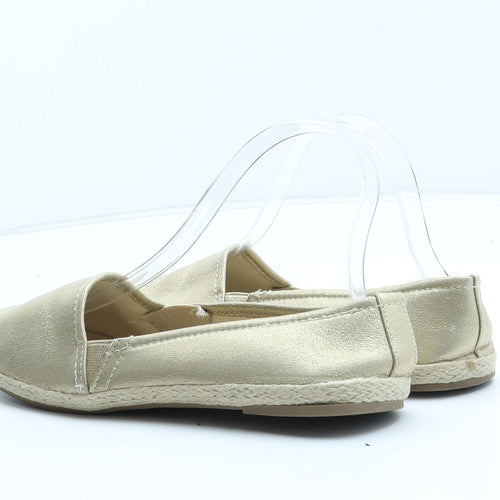 Primark Womens Gold Synthetic Loafer Flat UK