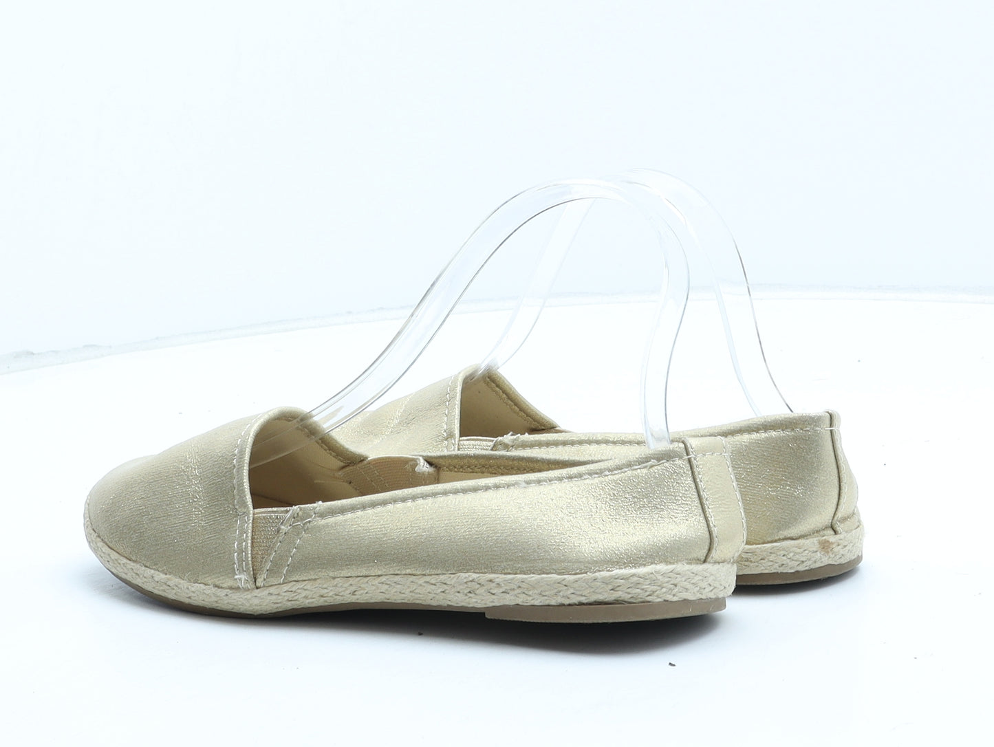 Primark Womens Gold Synthetic Loafer Flat UK