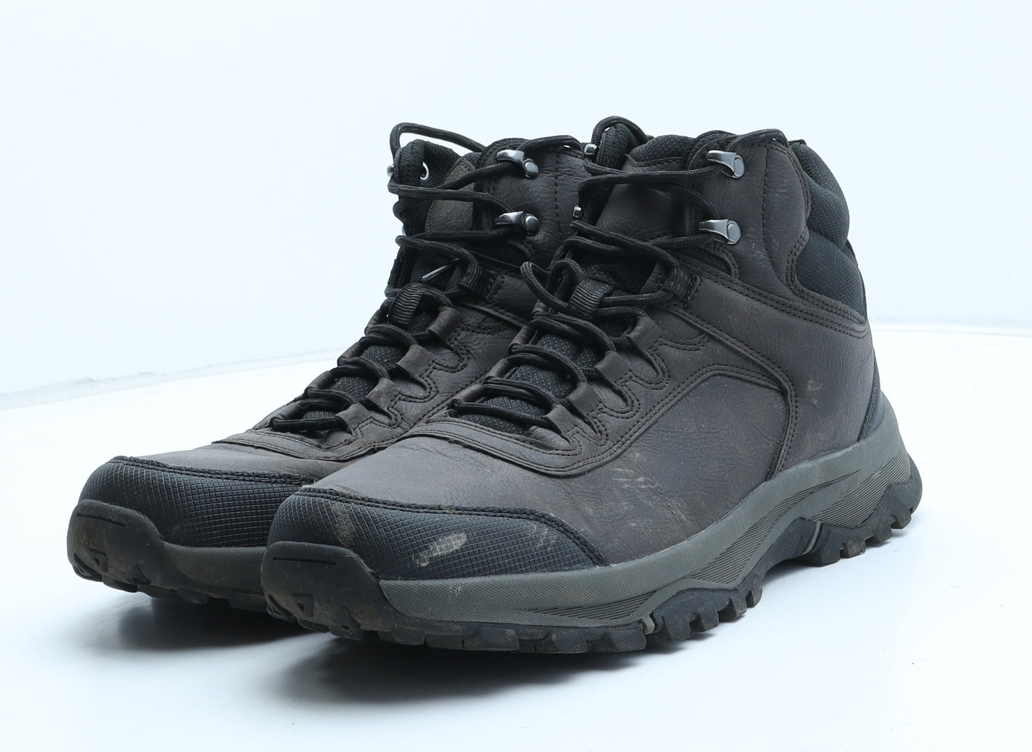 F&F Mens Brown Synthetic Combat Boot UK 10