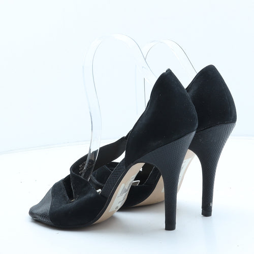 Preworn Womens Black Synthetic D'Orsay Heel UK