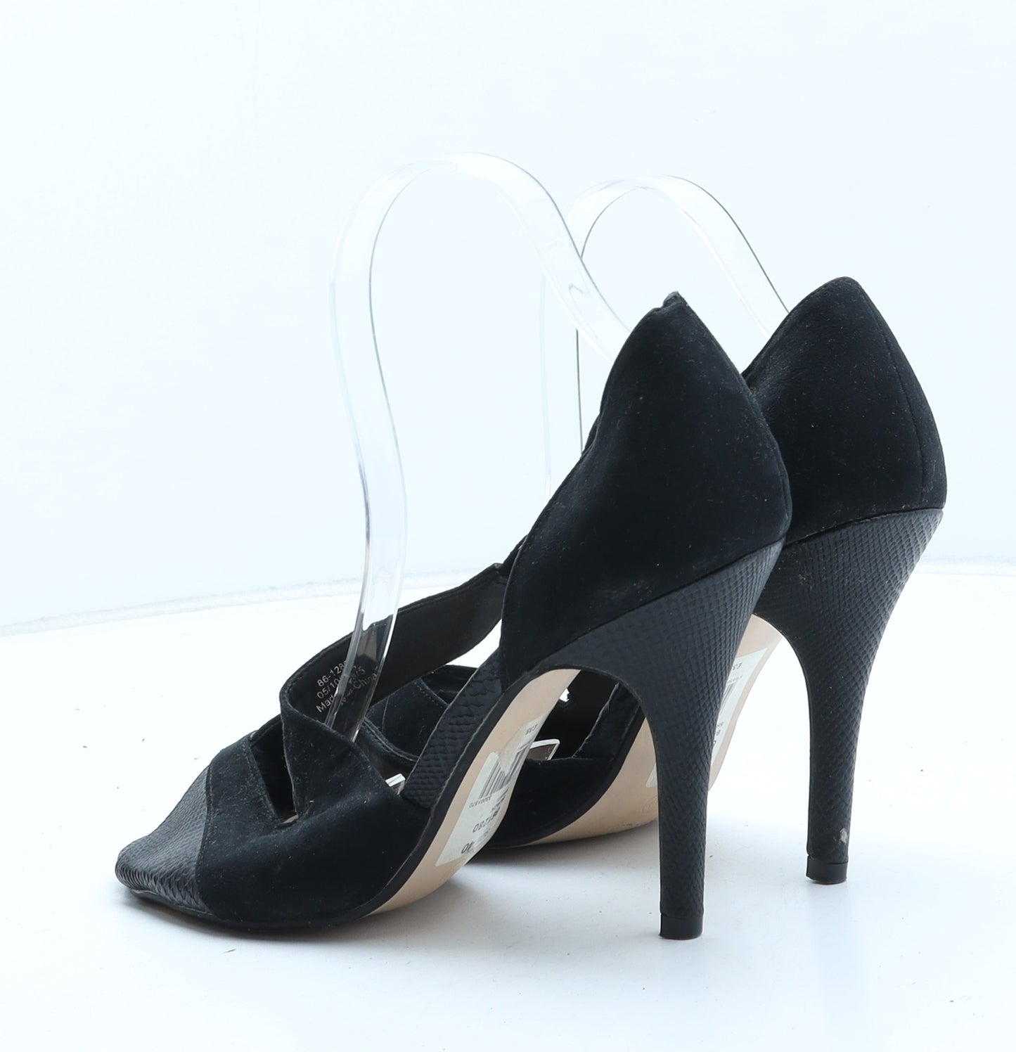 Preworn Womens Black Synthetic D'Orsay Heel UK