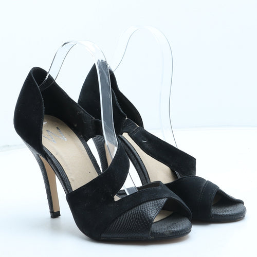 Preworn Womens Black Synthetic D'Orsay Heel UK