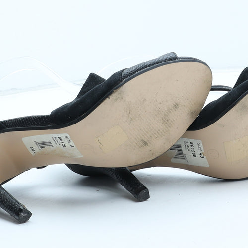 Preworn Womens Black Synthetic D'Orsay Heel UK