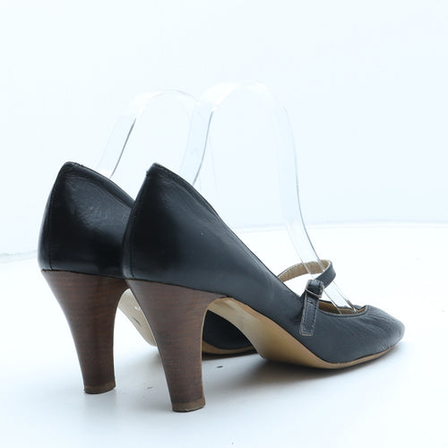 George Womens Black Synthetic Court Heel UK - Mary Jane Style