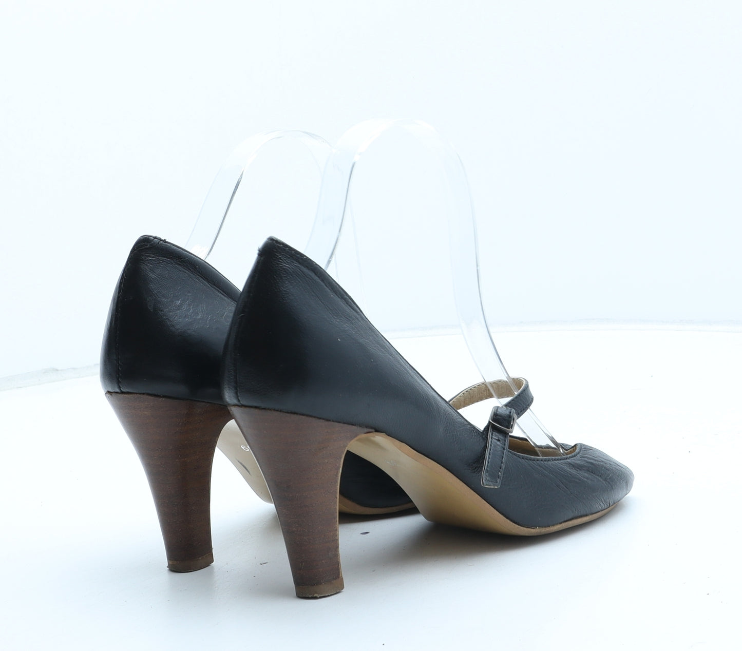 George Womens Black Synthetic Court Heel UK - Mary Jane Style