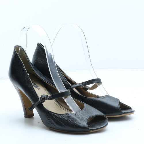 George Womens Black Synthetic Court Heel UK - Mary Jane Style