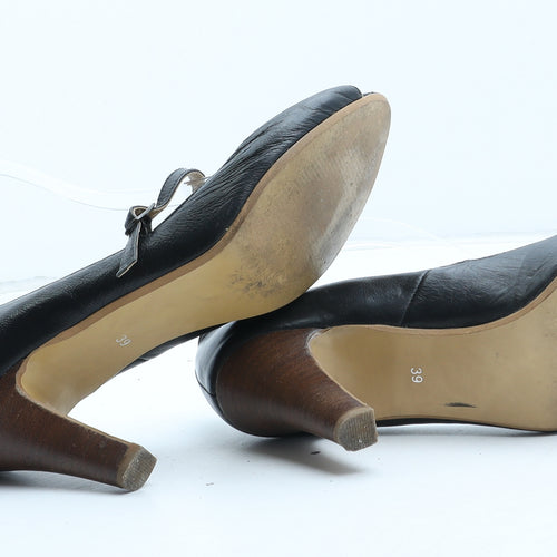 George Womens Black Synthetic Court Heel UK - Mary Jane Style