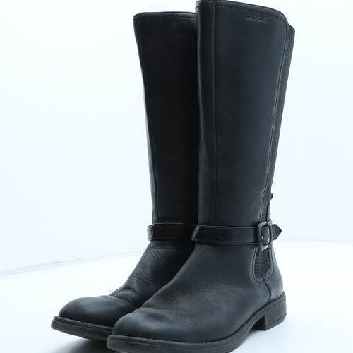 Geox Womens Black Synthetic Bootie Boot UK